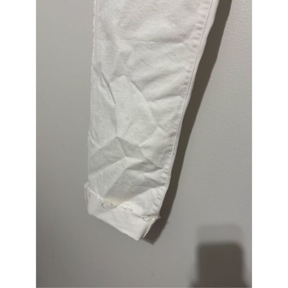 NWT New Madewell 90's Straight Crop Jeans Ivory Lighthouse Raw Hem Size 31 Women - Picture 4 of 13